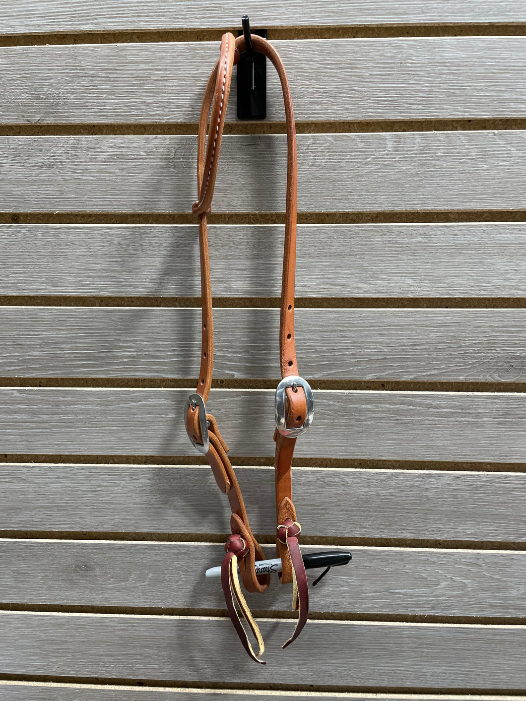 One Ear Headstall with Pineapple Knot Ties