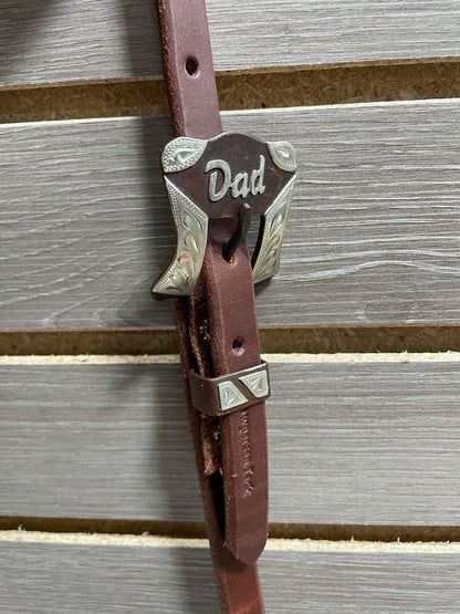 Cowperson Tack One Ear Headstall - "Dad" Buckle