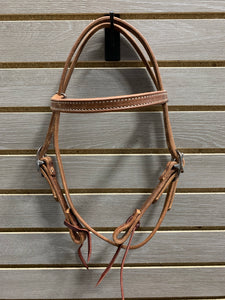 Performance Pony Browband Headstall - Dark Oil Harness Leather