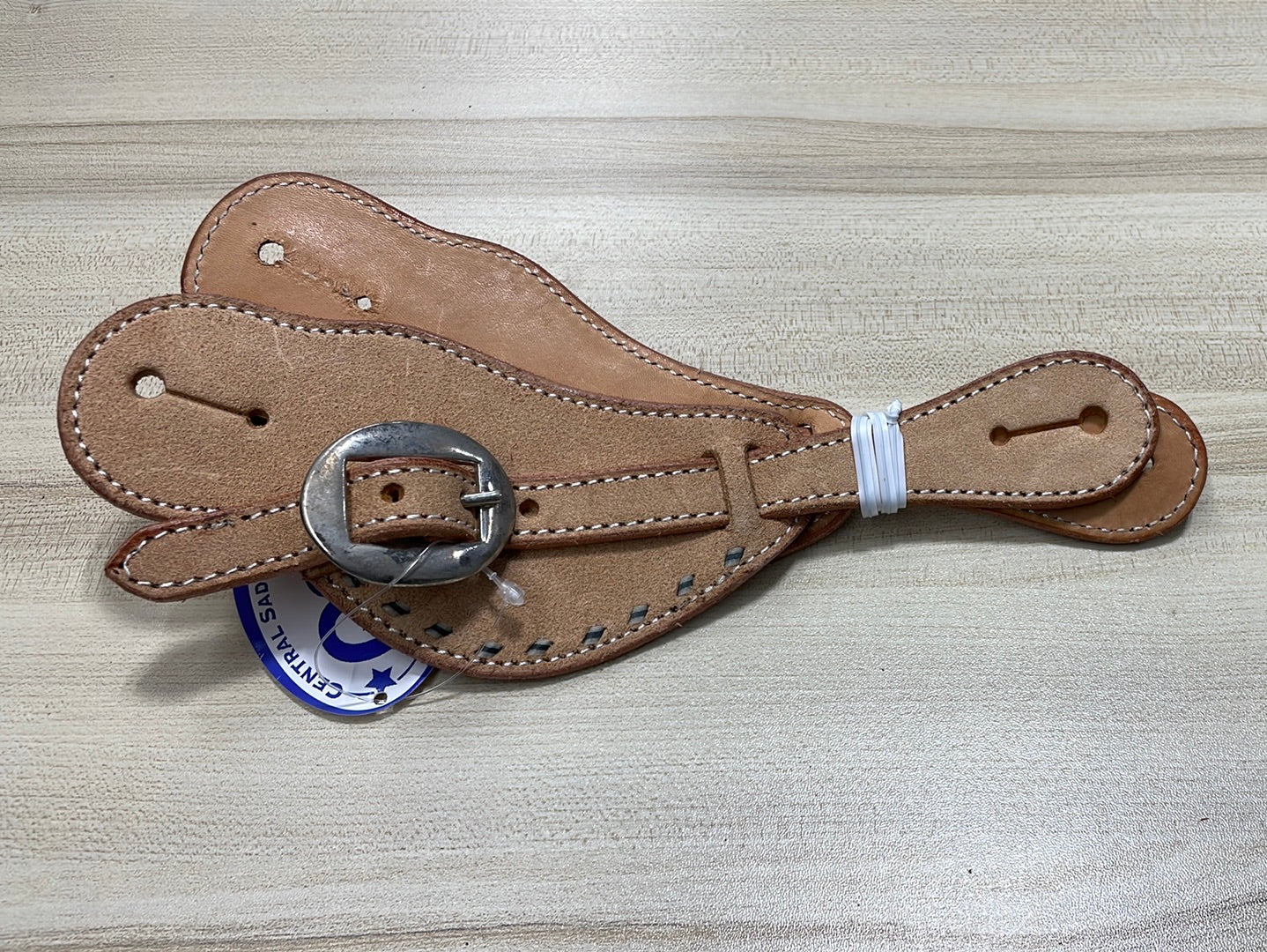 CST Roughout Wide Cowboy Spur Straps with Buckstitch