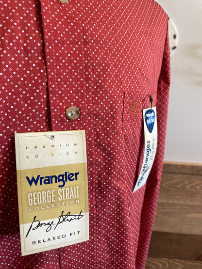 Wrangler Men's Coral Print Western Shirt