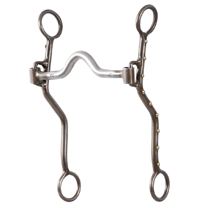 Allows the horse to push into the roper's hands, and the length of the shank helps maximize the function of the jerk line. Its port style is specifically shaped to be forgiving to a sensitive horse. Doesn't lock on and hold a horse's mouth like some bits can. Therefore, it is a good bit for kids or a novice roper.