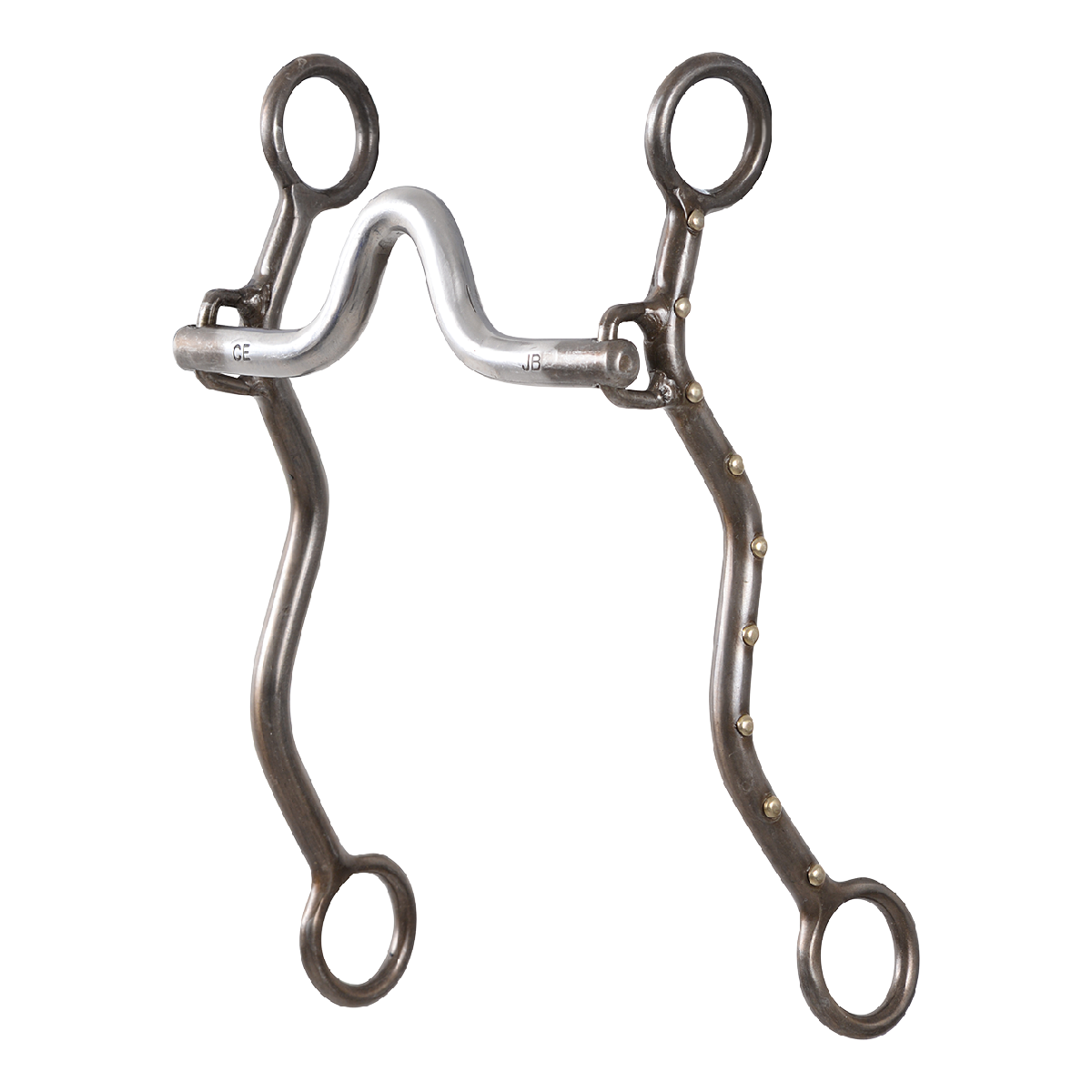 For the seasoned veteran calf horse. Provides more control in the box and in the corner. 8" shanks provide maximum jerk line action. Works well for ropers with light hands, who need more rate and sensitivity from their bit for older horses that do not want to rate on their own. Also works well for youth or ropers who lack the strength to hold their horse. This bit can help compensate for size and strength of the roper.