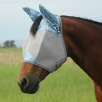 Crusader Patterned with Ears Fly Mask