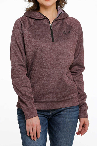 Cinch Women's Fleece Purple Quarter Zip Sweatshirt