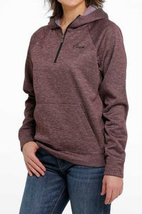 Cinch Women's Fleece Purple Quarter Zip Sweatshirt