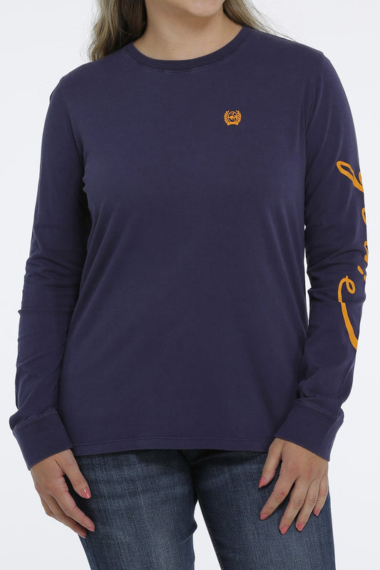 Cinch Women's Purple & Gold Long Sleeve T-Shirt