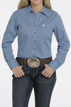 Load image into Gallery viewer, Cinch Women&#39;s Blue &amp; White Print Western Shirt
