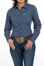 Load image into Gallery viewer, Cinch Women&#39;s Royal Blue Geo Print Western Shirt
