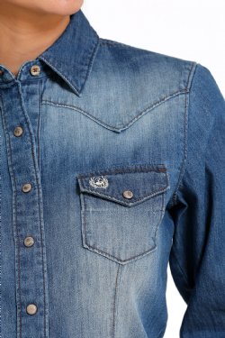 Cinch Women's Indigo Denim Western Shirt