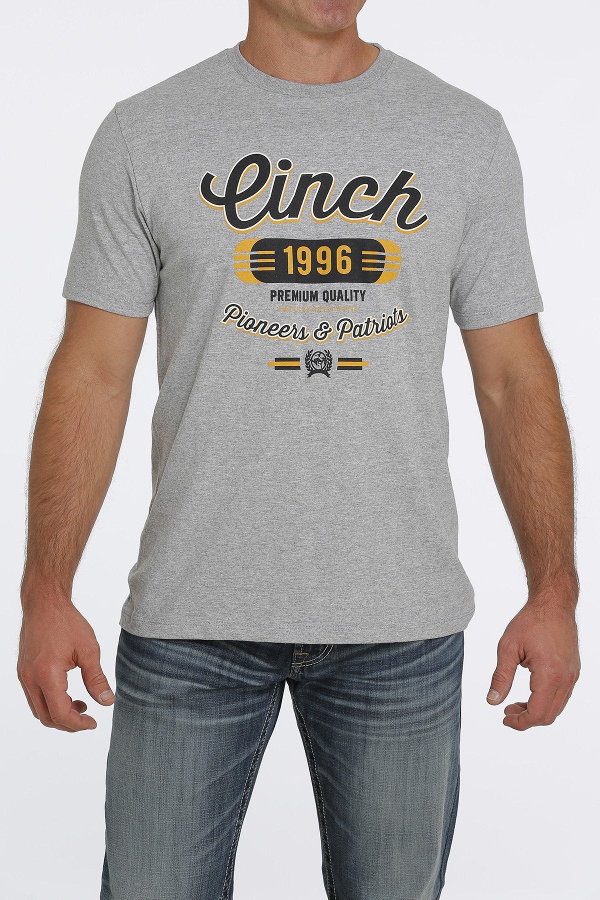 Cinch Men's Heather Gray Pioneers And Patriots T-Shirt