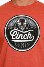 Load image into Gallery viewer, Cinch Men&#39;s Screen Print Heather Orange T-Shirt
