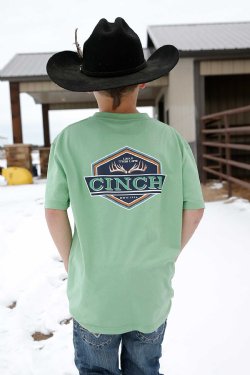 Cinch Boy's Lead This Life Green T-Shirt