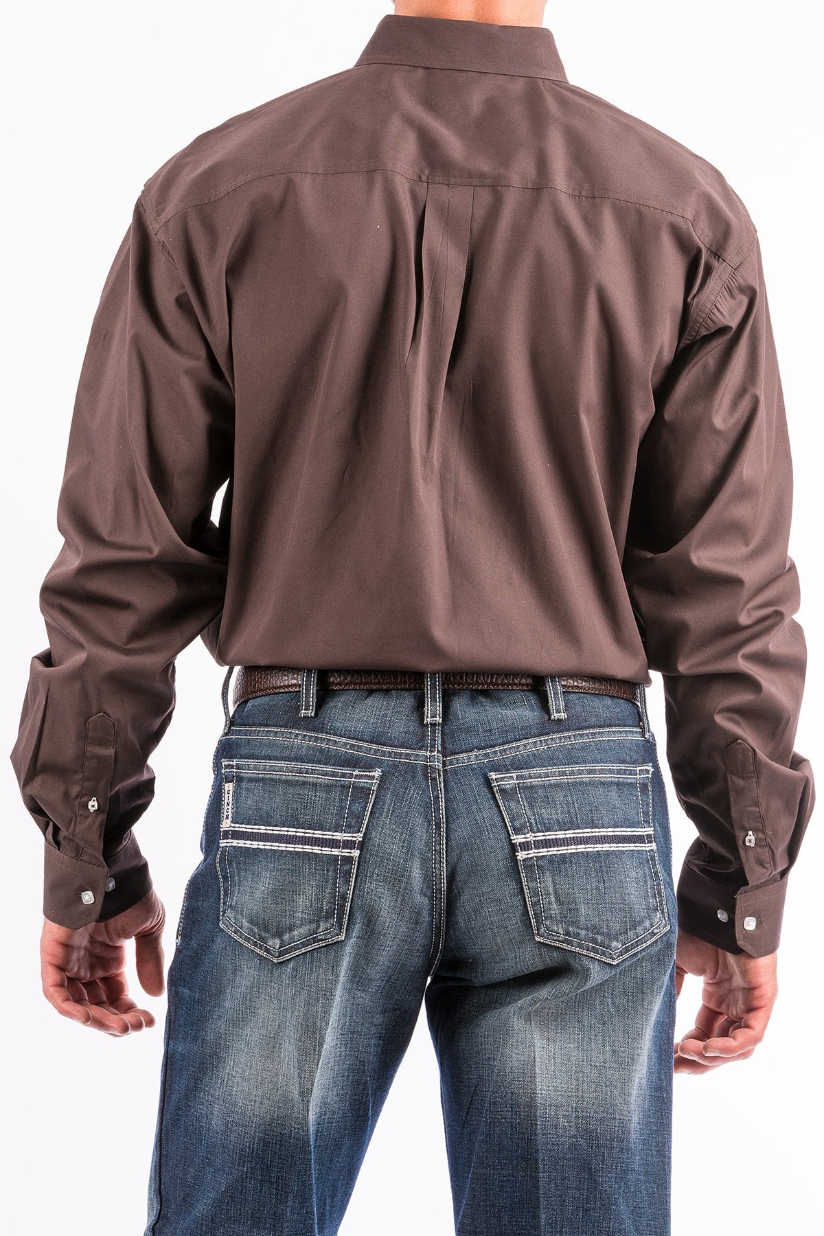 Cinch Men's Solid Brown Western Shirt