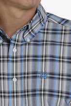 Load image into Gallery viewer, Cinch Men&#39;s Royal, Black, and White Plaid Western Shirt
