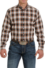Load image into Gallery viewer, Cinch Men&#39;s White &amp; Copper Plaid Western Shirt
