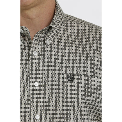 Cinch Men's Black & White Hex Western Shirt