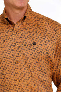 Cinch Men's Floral Print Brown Western Shirt