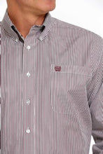 Load image into Gallery viewer, Cinch Men&#39;s Tencel White &amp; Purple Pinstripe Western Shirt
