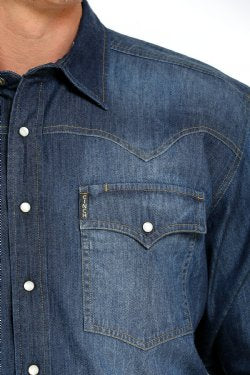 Cinch Men's Dark Denim Western Shirt