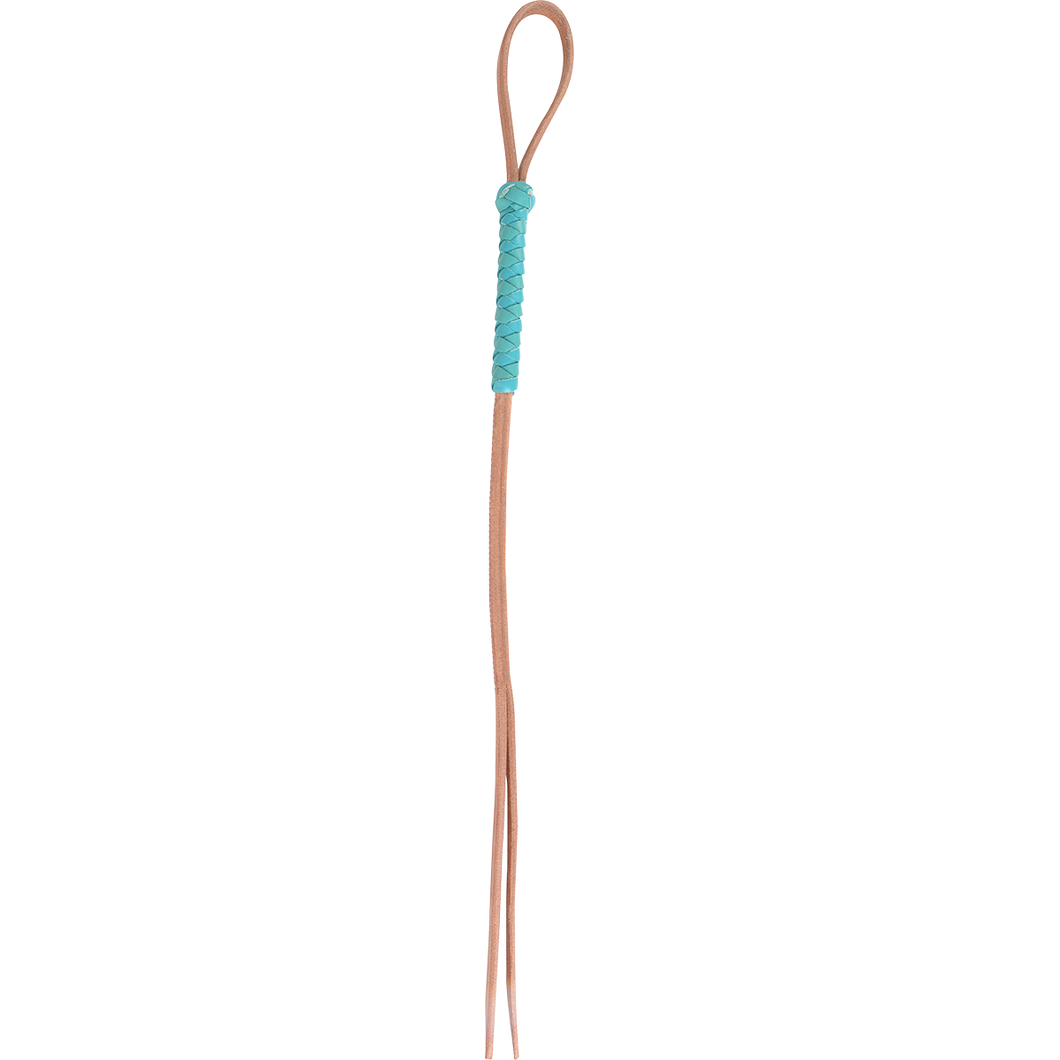 Martin Colored Harness Leather Hand Quirt - Turquoise