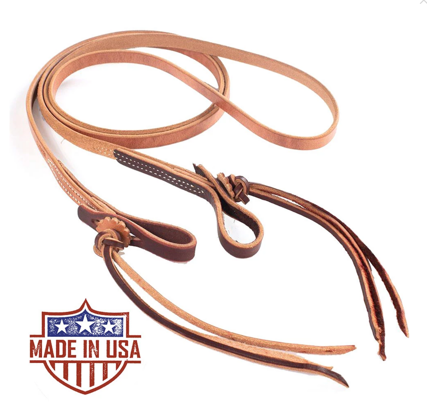 Patrick Smith Herman Oak Two-Tone Pineapple Knot Roping Rein