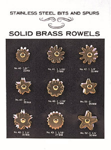 Spur Rowel Replacement Pairs - Brass Assortment