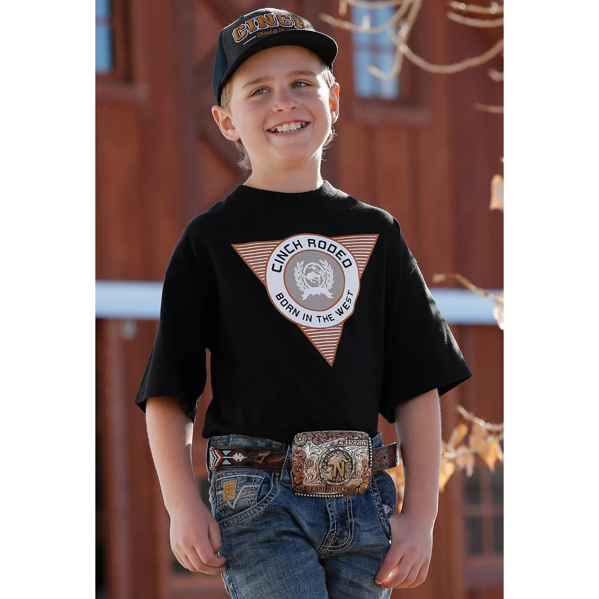 Cinch Boy's Black Born In The West T-Shirt