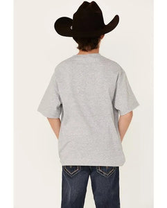 Cinch Boy's Oval Logo Grey T-Shirt