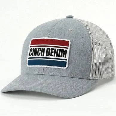 Cinch Men's Gray Cinch Denim Trucker Cap