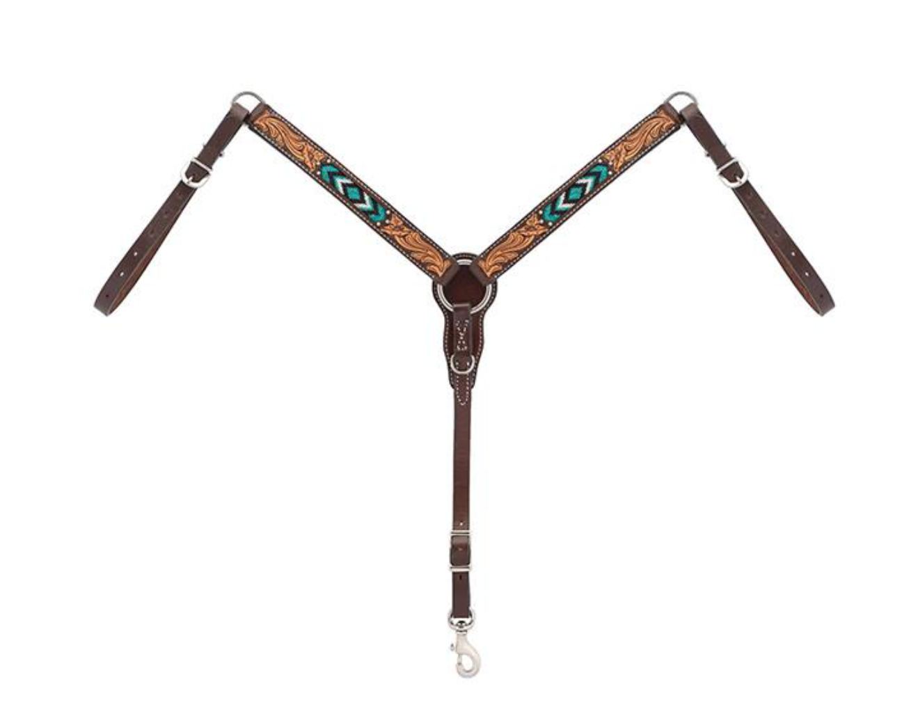 Weaver Turquoise Cross Turquoise Beaded Pony Tack Set