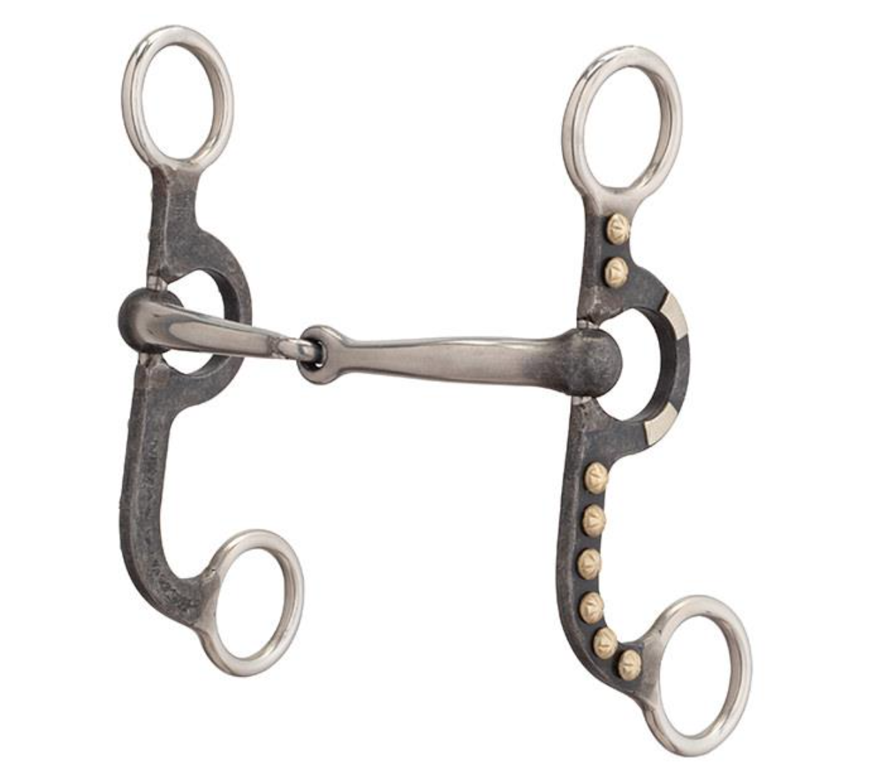 Weaver 2-Piece Snaffle 4-5/8" Pony Bit - Buffed Black