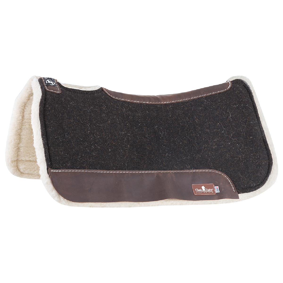 Powered with a vented Zoombang™ insert that is scientifically engineered to dissipate energy, reducing injury and stress on equine athletes. Its breathable design remains securely in place, providing conformal layered protection. Durable 3/8” felt top is designed to be used alone or under show blanket. A 100% Merino fleece bottom wicks moisture and provides maximum comfort to the horse’s back. 1-1/4” total pad thickness.