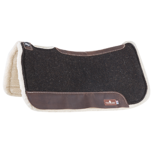 Powered with a vented Zoombang™ insert that is scientifically engineered to dissipate energy, reducing injury and stress on equine athletes. Its breathable design remains securely in place, providing conformal layered protection. Durable 3/8” felt top is designed to be used alone or under show blanket. A 100% Merino fleece bottom wicks moisture and provides maximum comfort to the horse’s back. 1-1/4” total pad thickness.